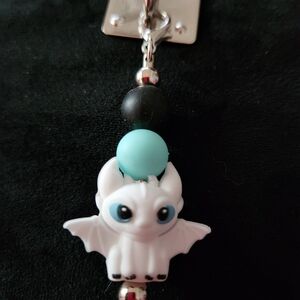 Cute White and Blue Dragon Tumbler Charm